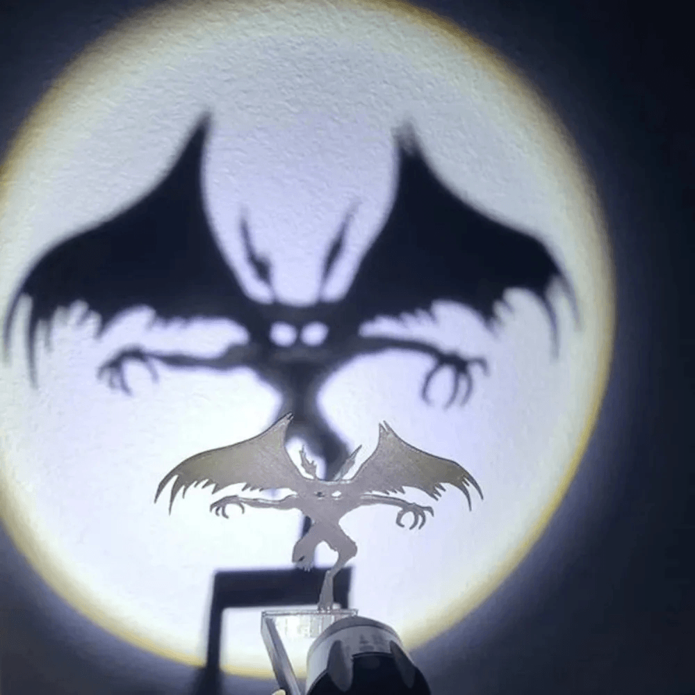 Halloween Shadow Tealight Holder with Metal Scene