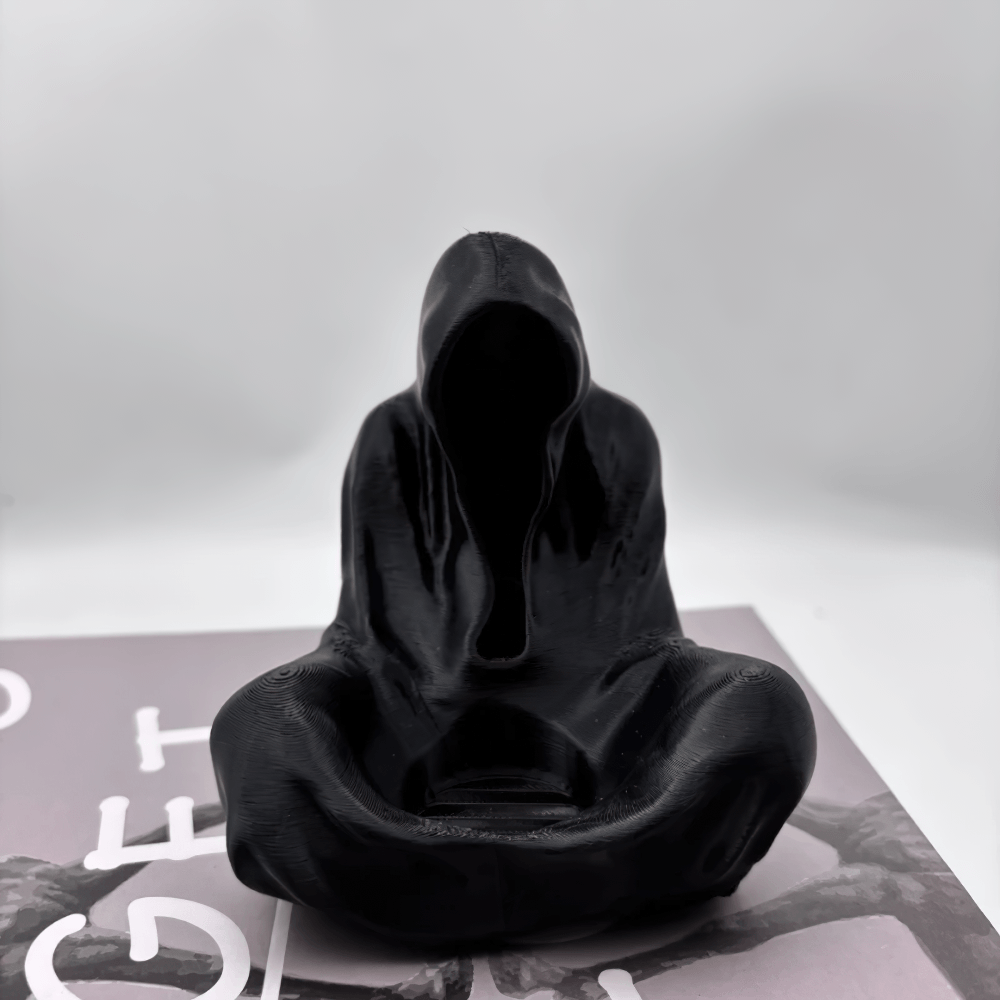 Haunting Black Ghost Wizard Candle Holder for Gothic Decor