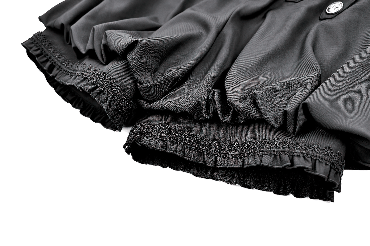 High Waist Bubble Bloomer Shorts with Decorative Buttons