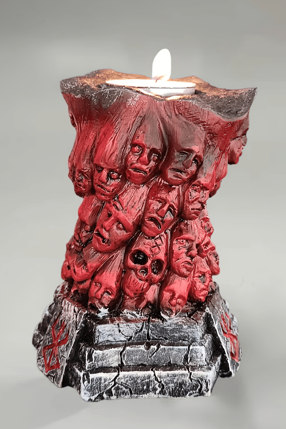 Horror Skull Tealight Holder for Gothic Decor