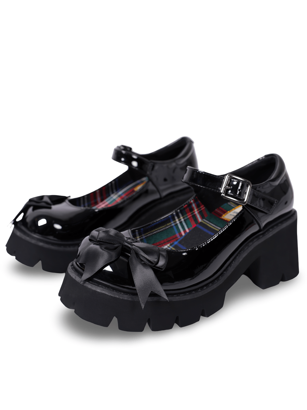Lolita Patent Mary Jane Shoes with Bow and Heels