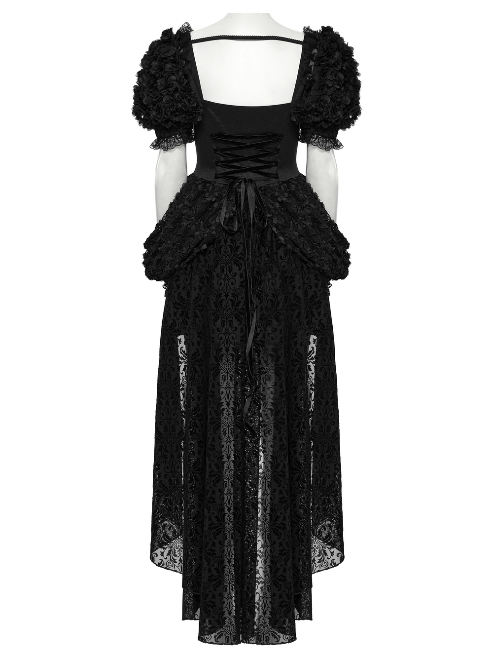 Lolita Sweet Cool Dress with Puff Sleeves and Lace