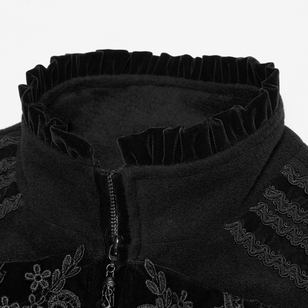 Male Court Waistcoat with Embroidered Lace Details