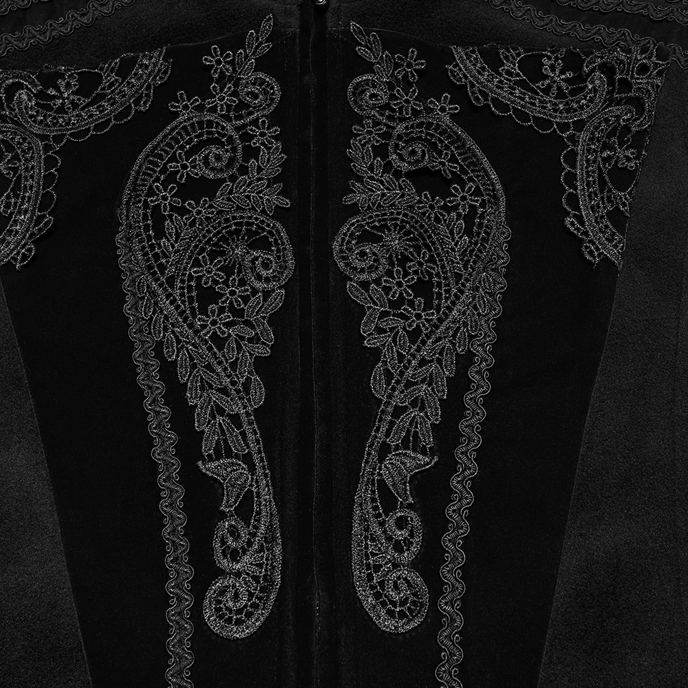 Male Court Waistcoat with Embroidered Lace Details