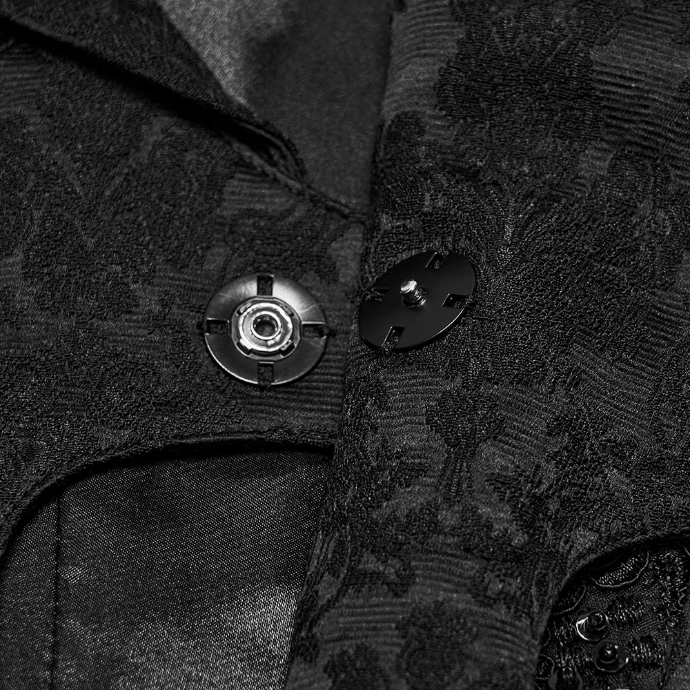 Male Jacquard Waistcoat with Ornate Buckle Fastening