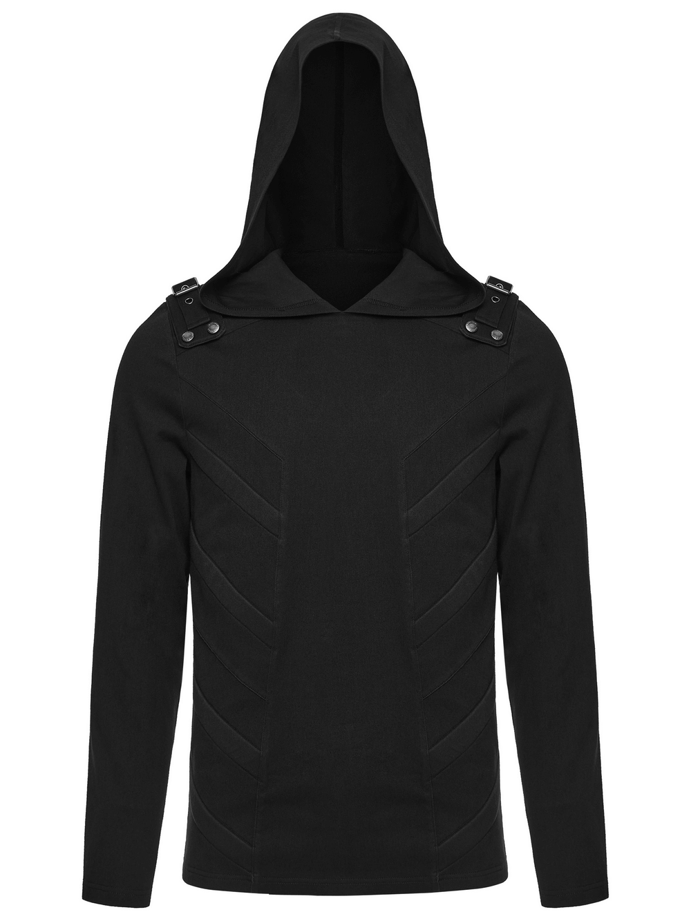 Men's Cyberpunk Hooded Top with 3D Panel Design