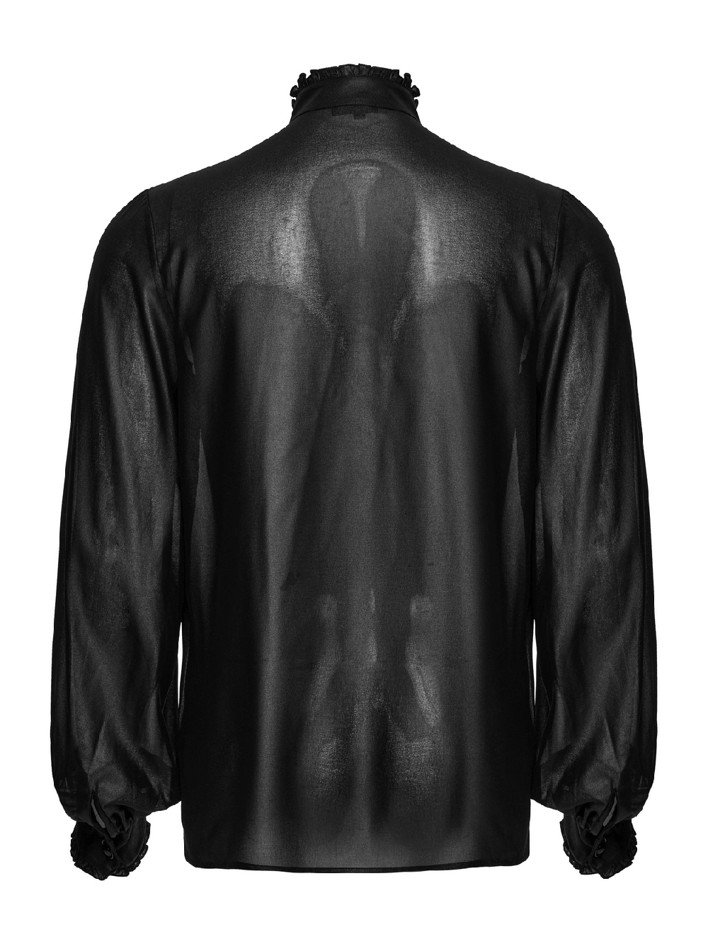Men's Gothic Chiffon Shirt with Ruffles and Lace
