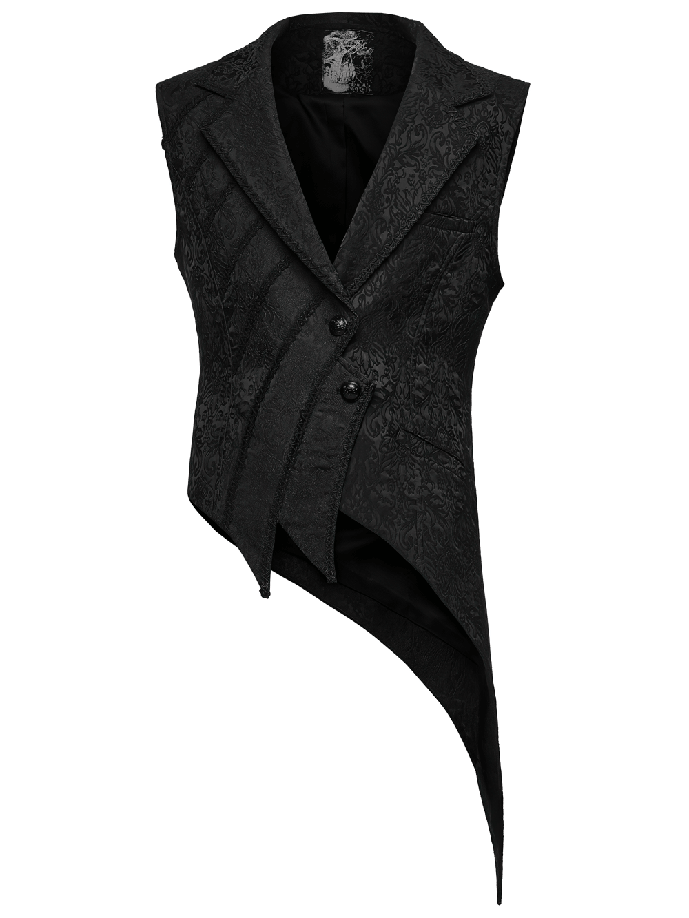 Men's Gothic Jacquard Asymmetrical Tailcoat Vest