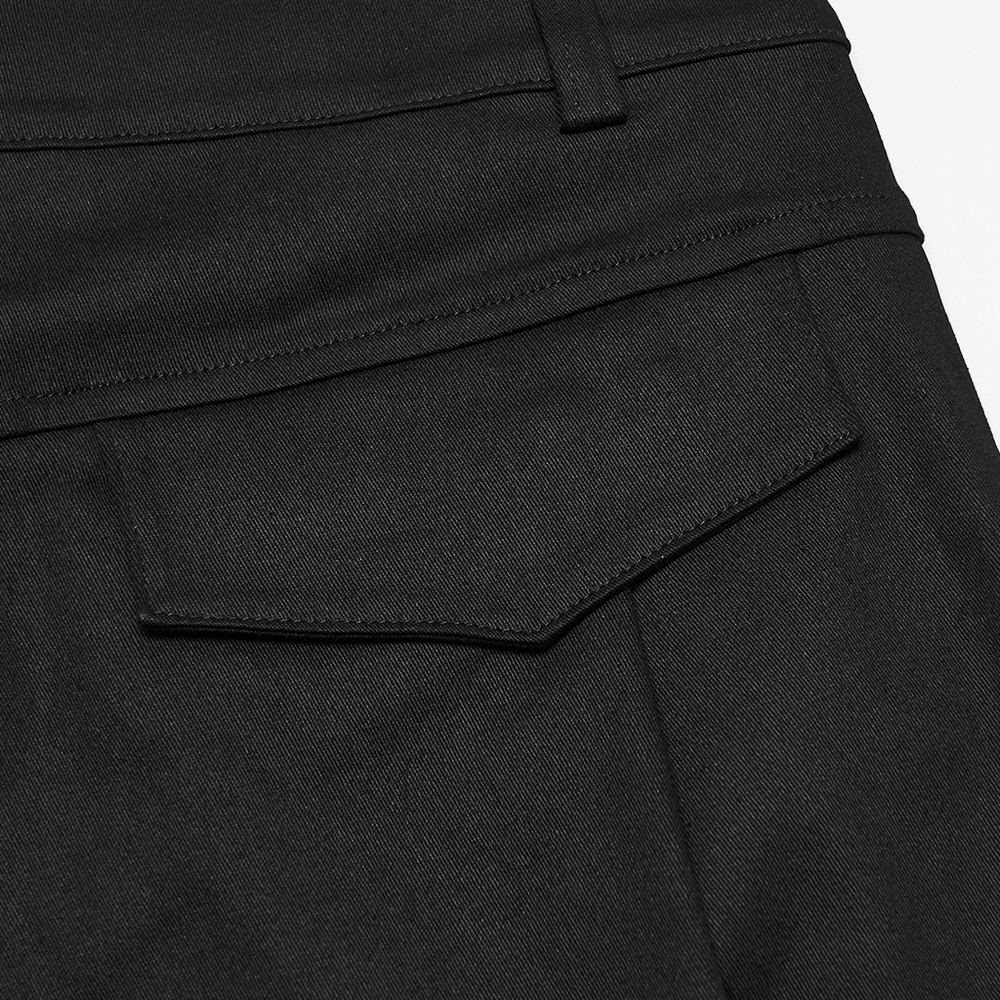 Men's Gothic Lace Panel Lantern Military Cargo Pants