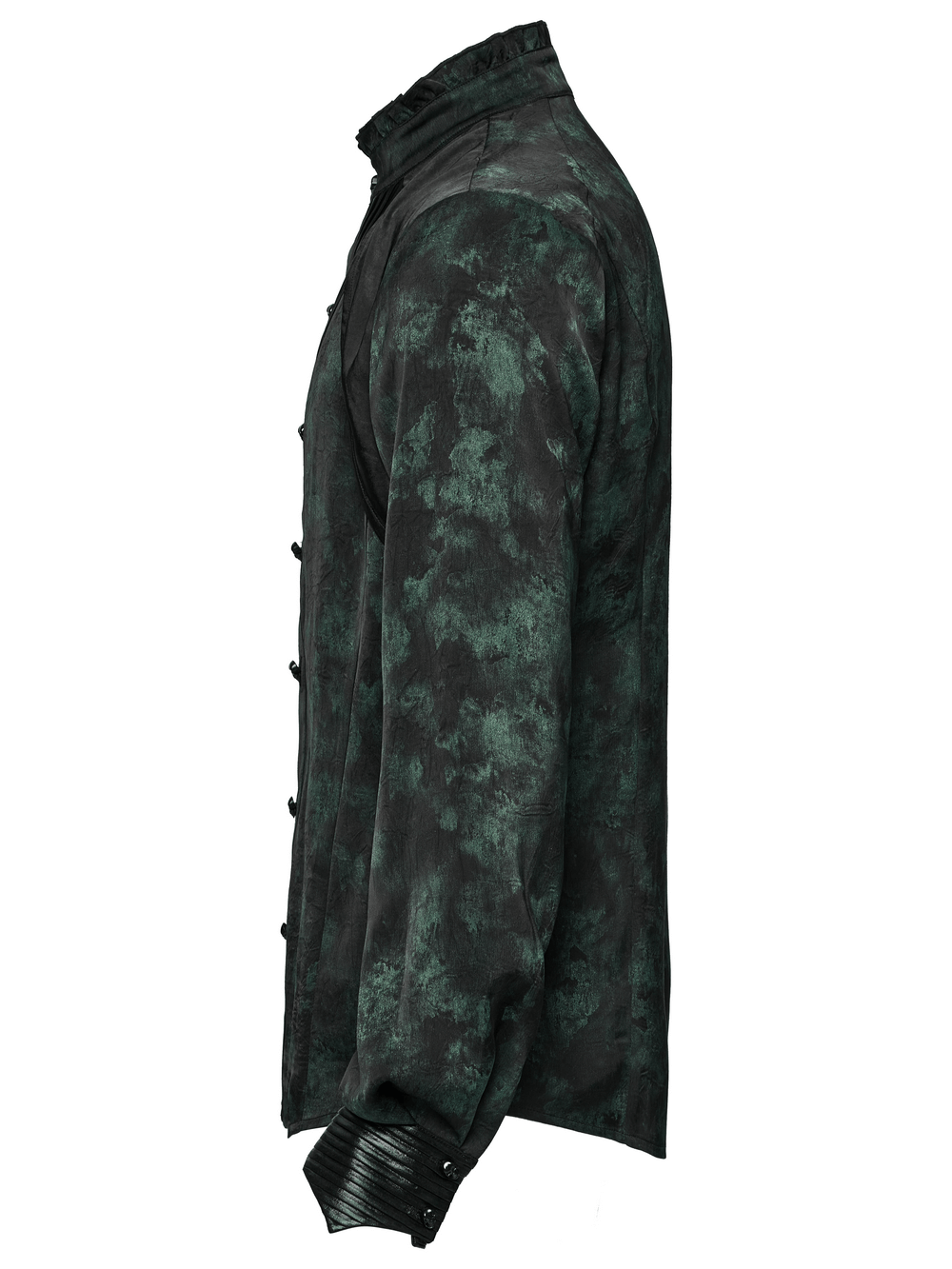 Men's Gothic Pleated Texture Long Sleeved Shirt
