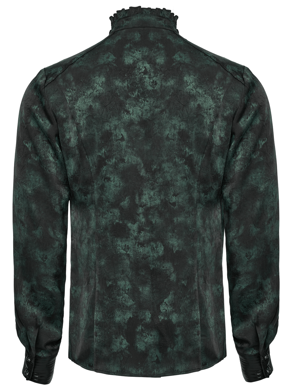 Men's Gothic Pleated Texture Long Sleeved Shirt