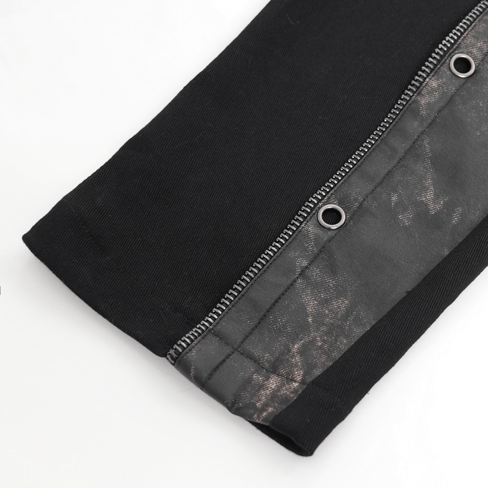 Men's Gothic Techwear Pants with Buckles and Panels