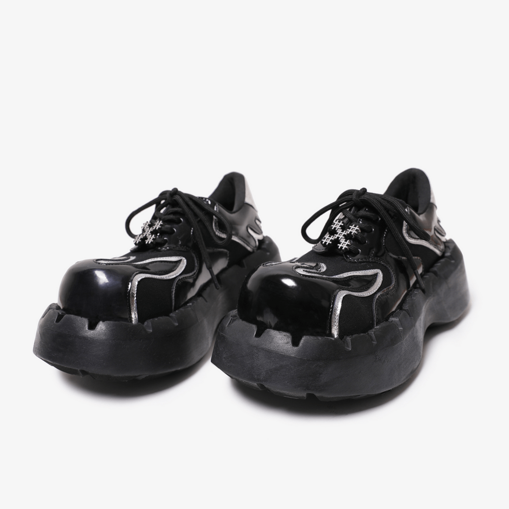 Men's Industrial Punk Chunky Sole Lace-Up Shoes