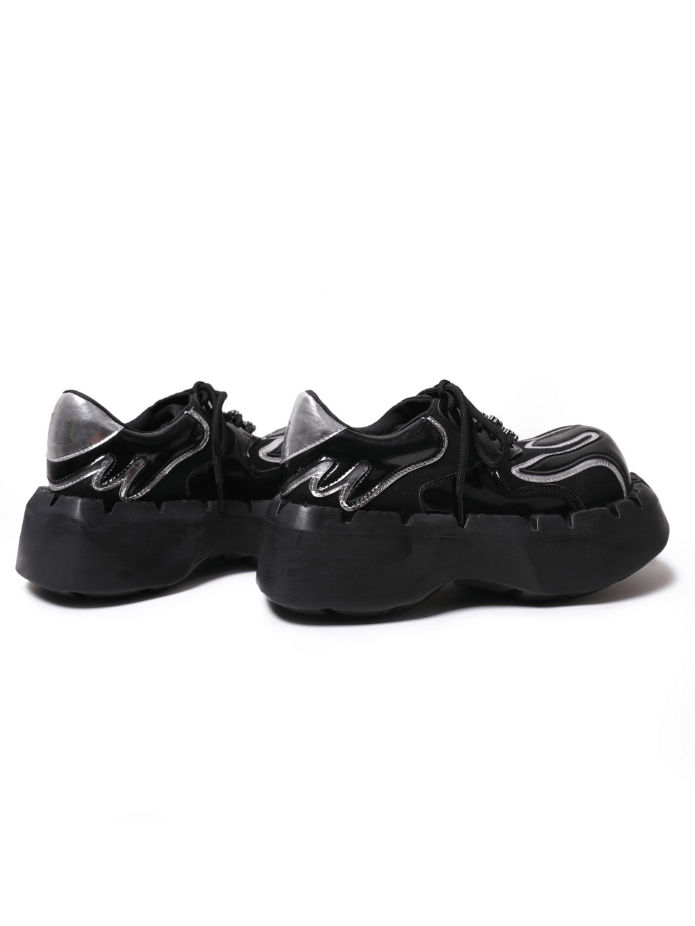 Men's Industrial Punk Chunky Sole Lace-Up Shoes