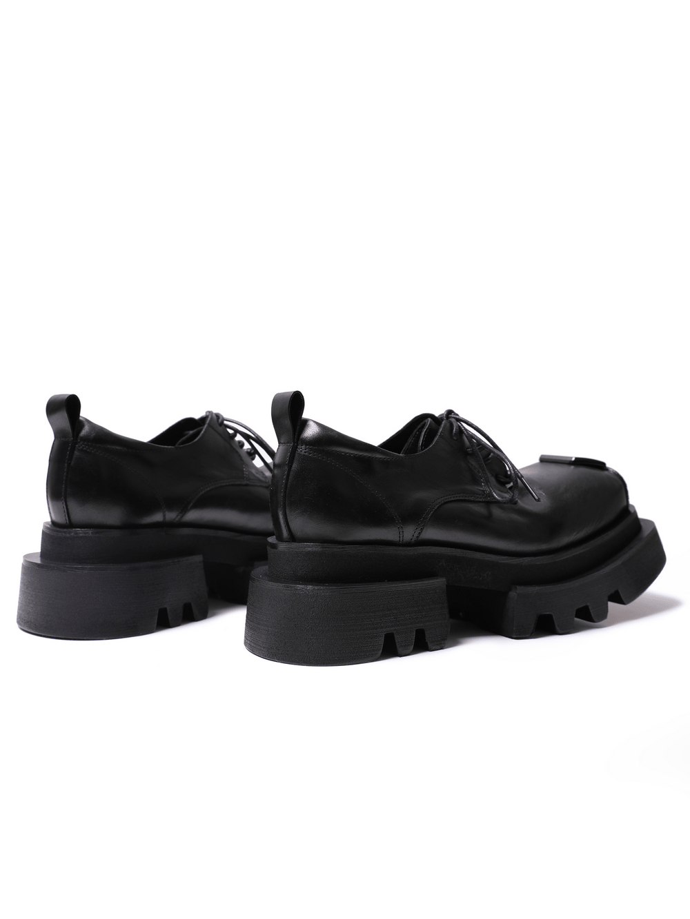 Men's Punk Chunky Lace-Up Shoes with Toe Panels