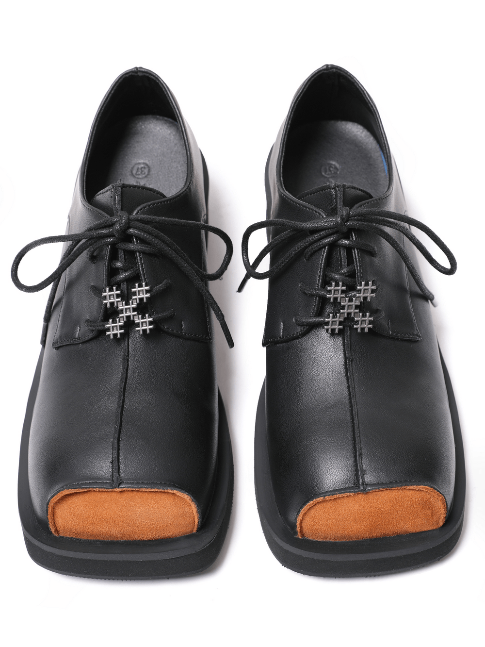 Men's Punk Formal Shoes with Contrast Toe Cap