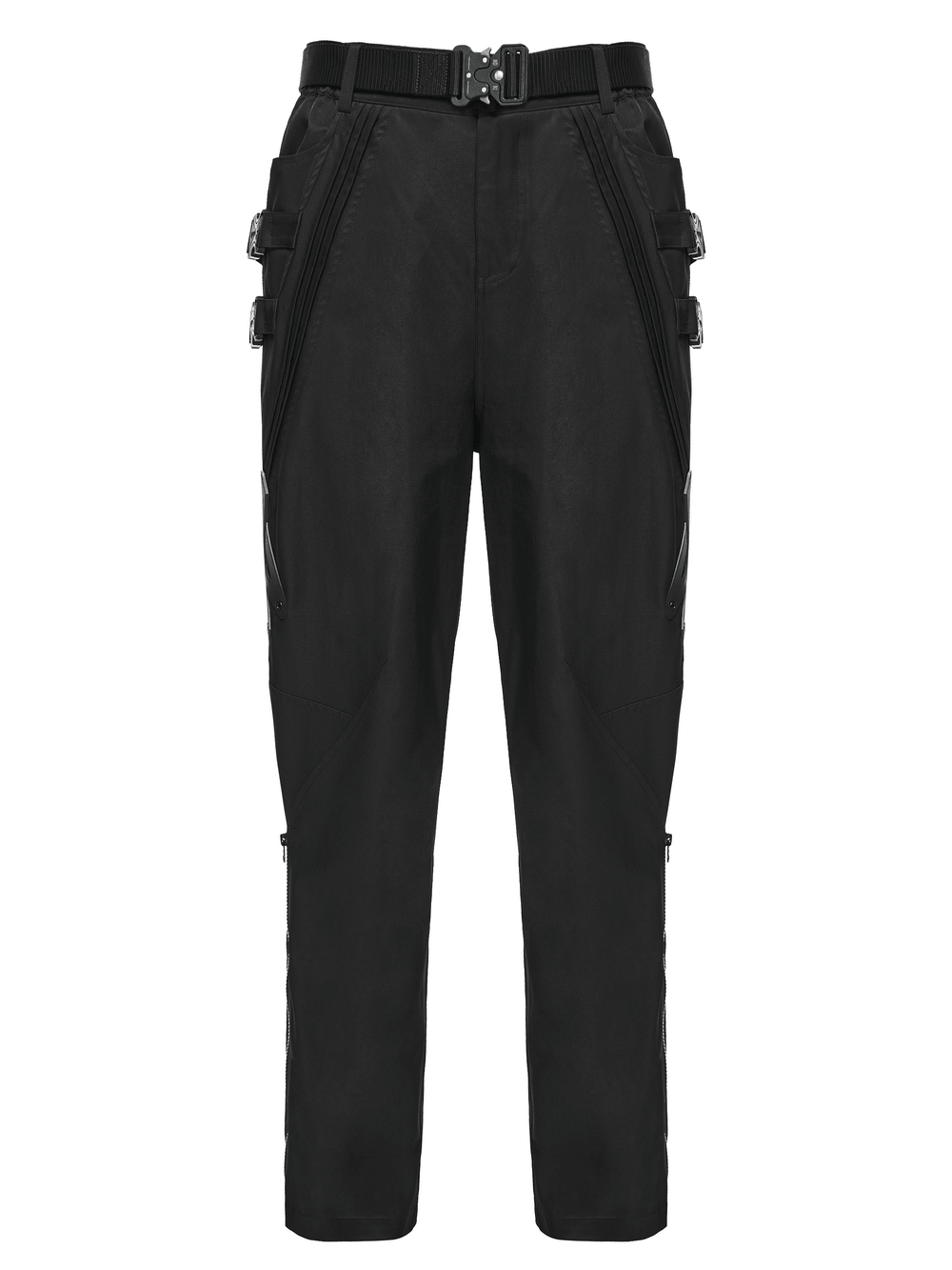 Men's Techwear Convertible Cargo Pants with Buckle Straps