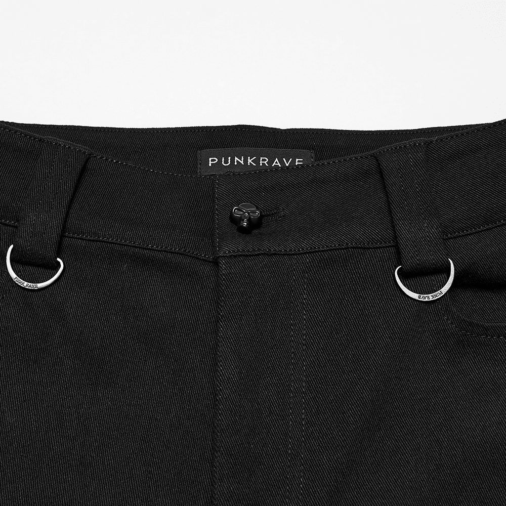 Men's Techwear Punk Trousers with Mesh Panels
