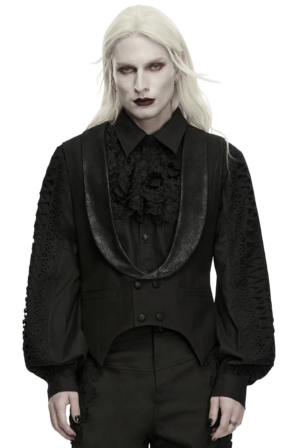 Men's Victorian Gothic Pointed Hem Waistcoat