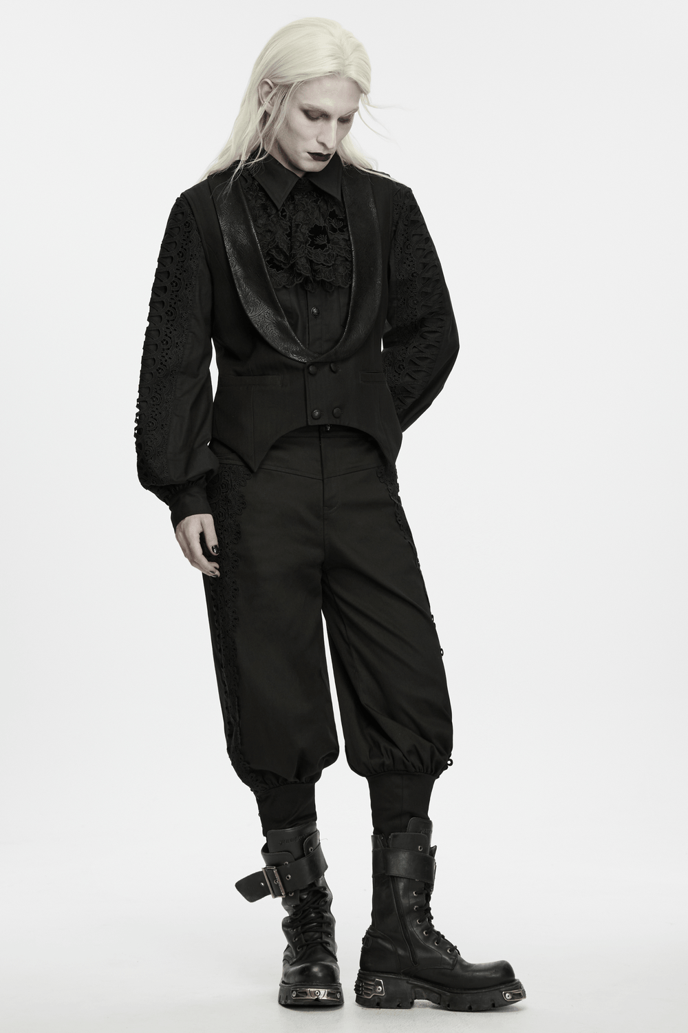 Men's Victorian Gothic Pointed Hem Waistcoat