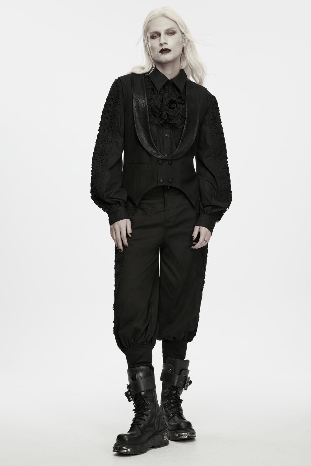Men's Victorian Gothic Pointed Hem Waistcoat