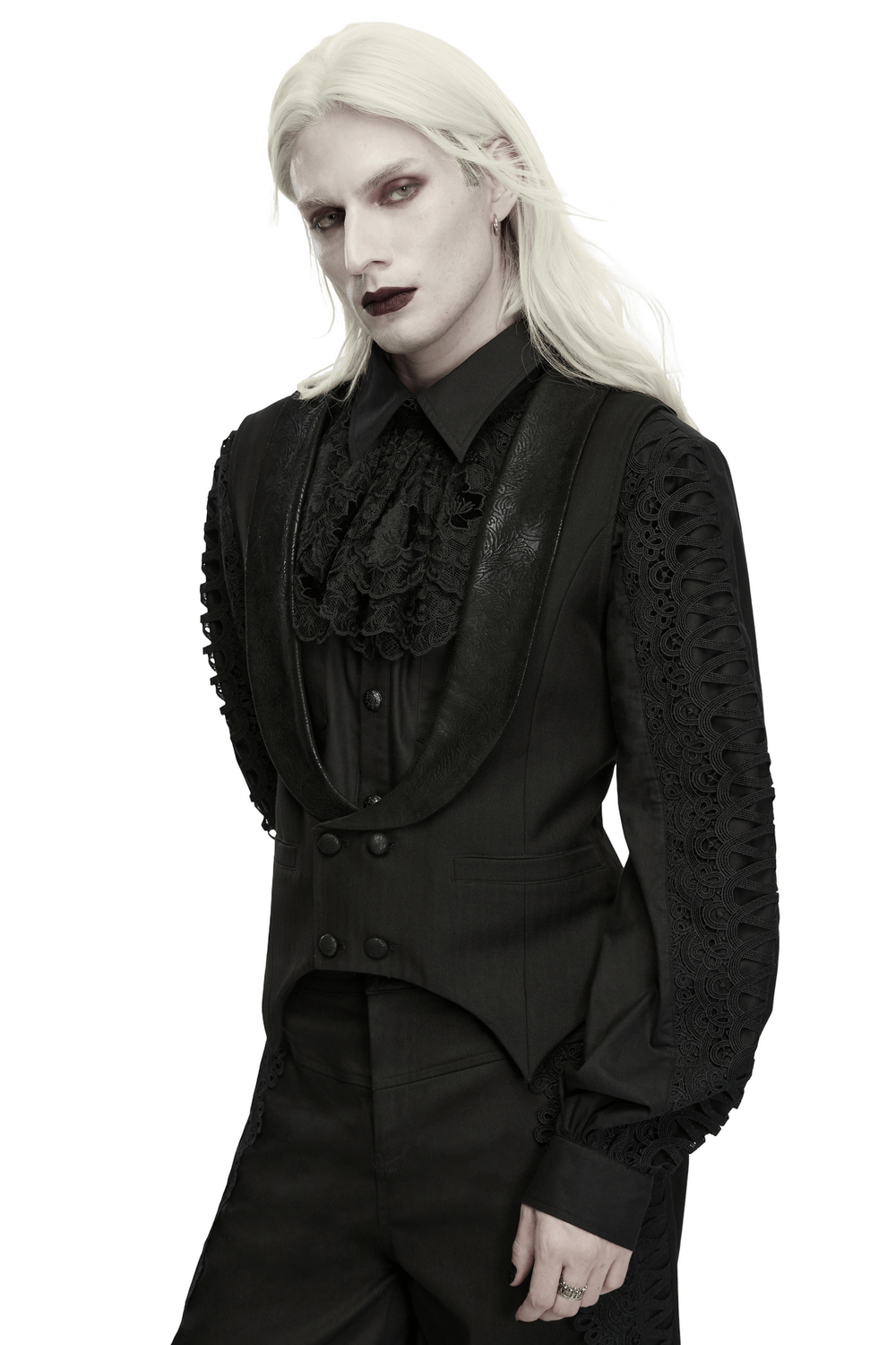 Men's Victorian Gothic Pointed Hem Waistcoat