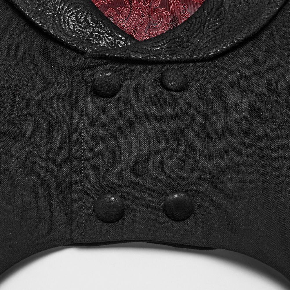Men's Victorian Gothic Pointed Hem Waistcoat