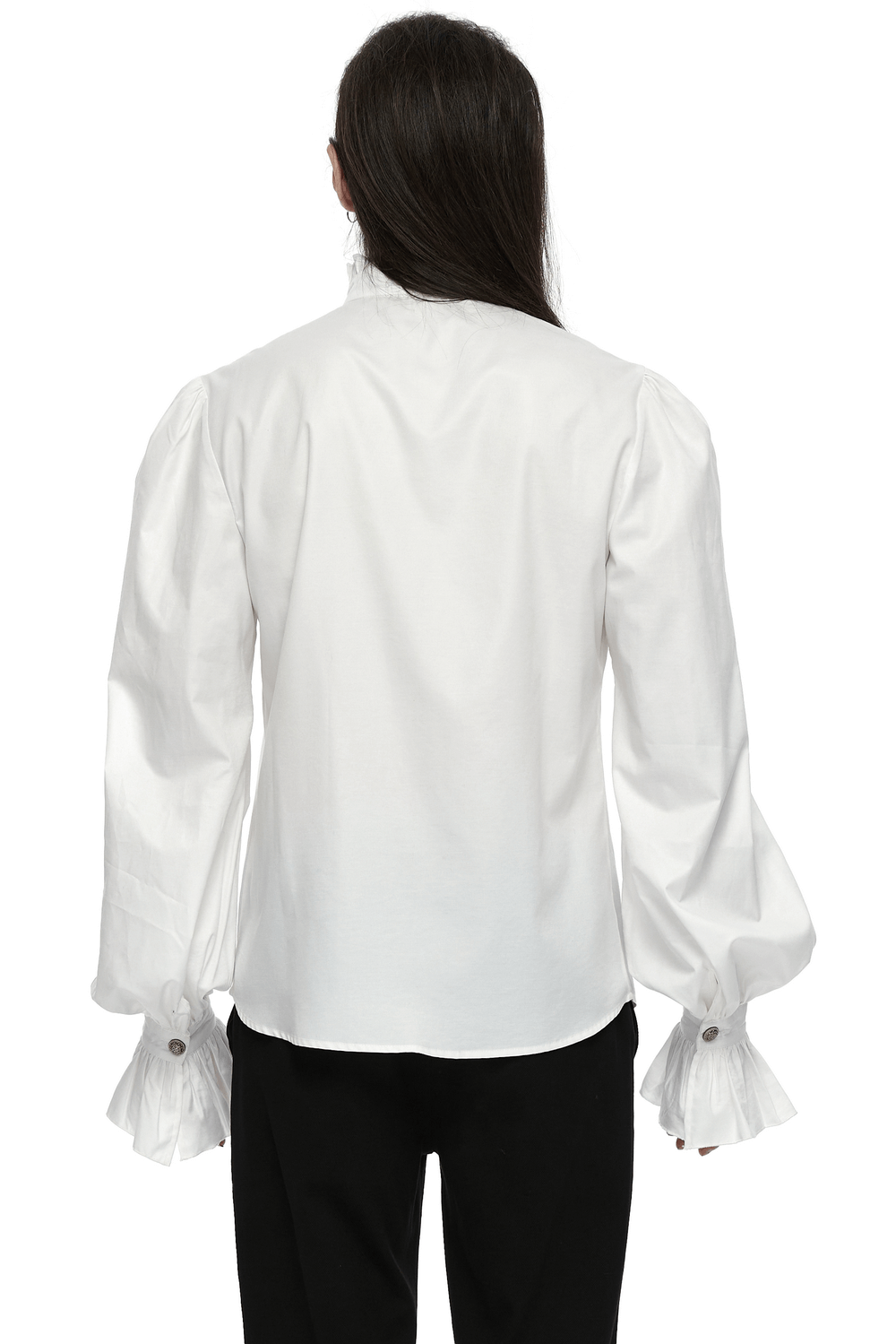 US SALE of Men's Victorian Shirt with Ruffle Collar and Bubble Sleeves