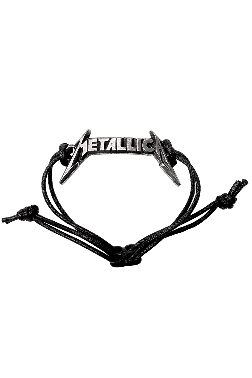 Metallica Logo Bracelet on Adjustable Black Waxed Cord