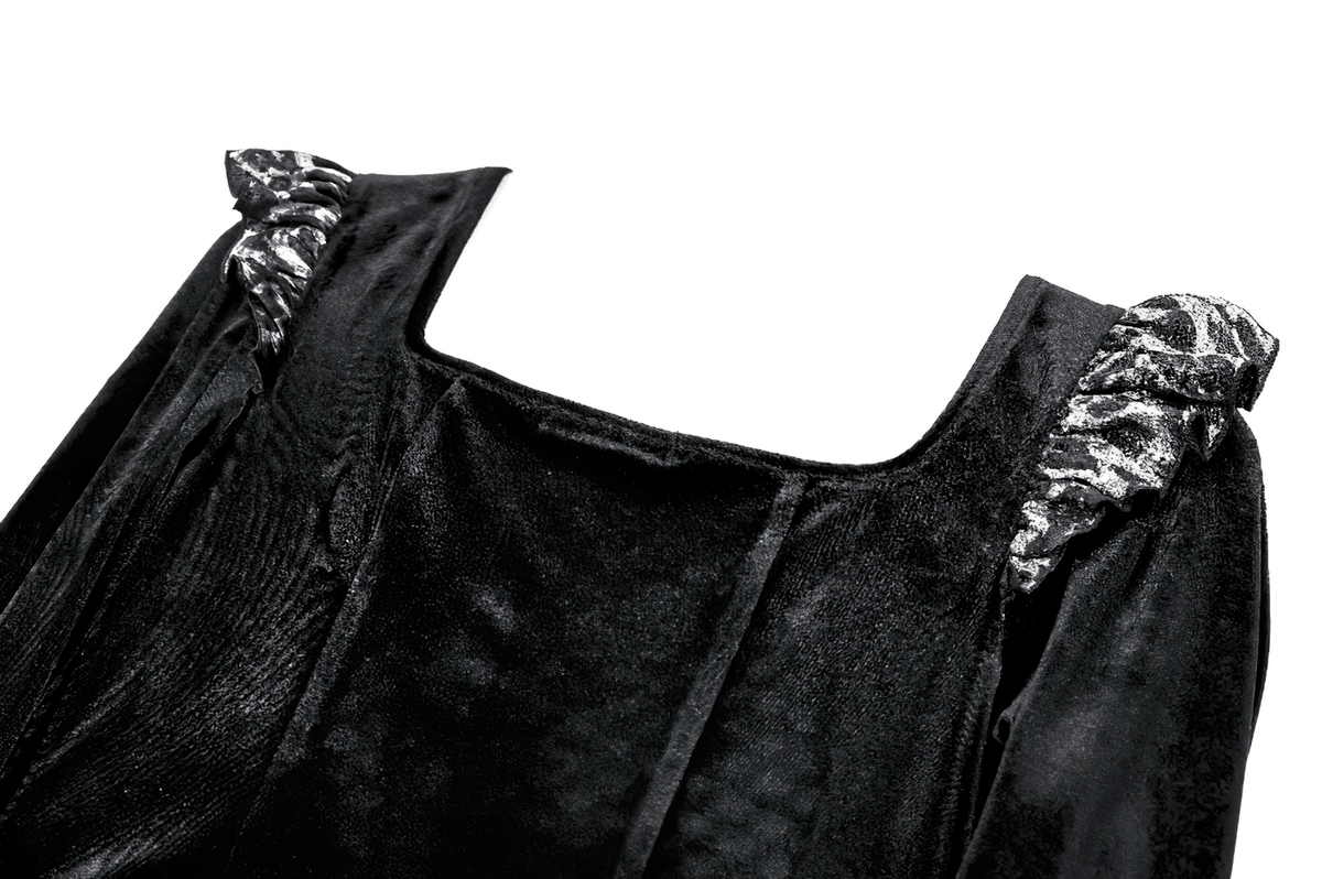 Mini Dress with Leopard Print Ruffles and Flared Sleeves