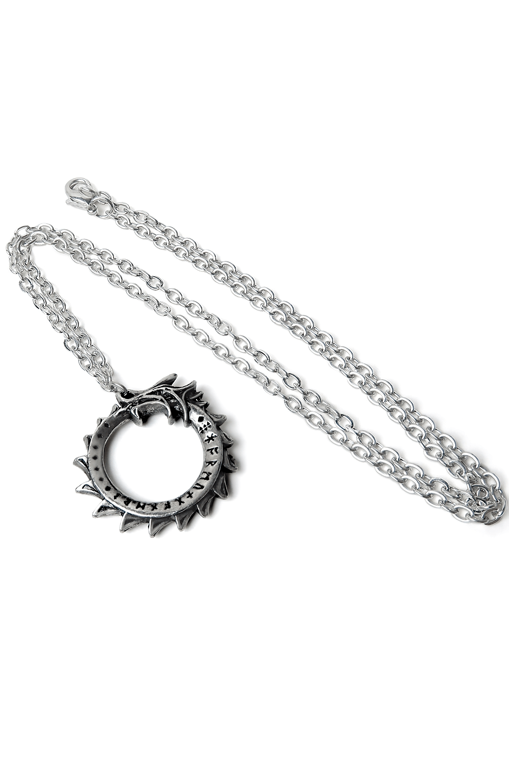 Mini Jormungand Ouroboros Pendant with Norse Symbol