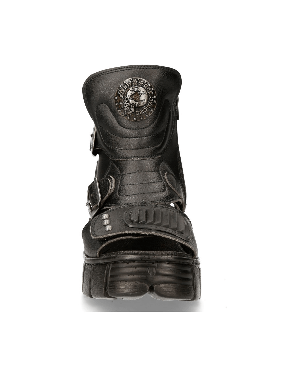 NEW ROCK Men's Bio Black Tower Sandals - Gothic Footwear