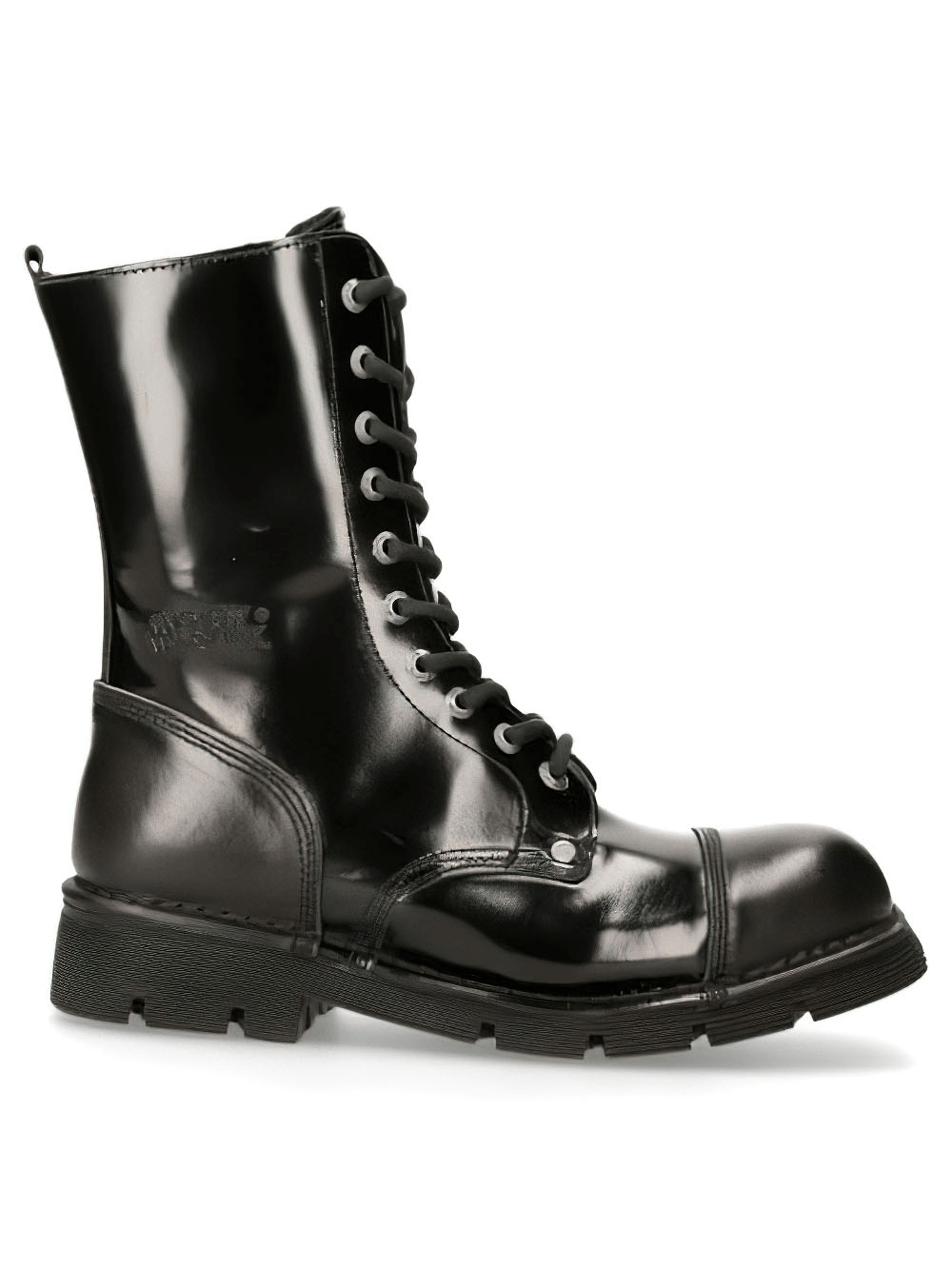 NEW ROCK Men's Black Lace-Up Military Style Ankle Boots