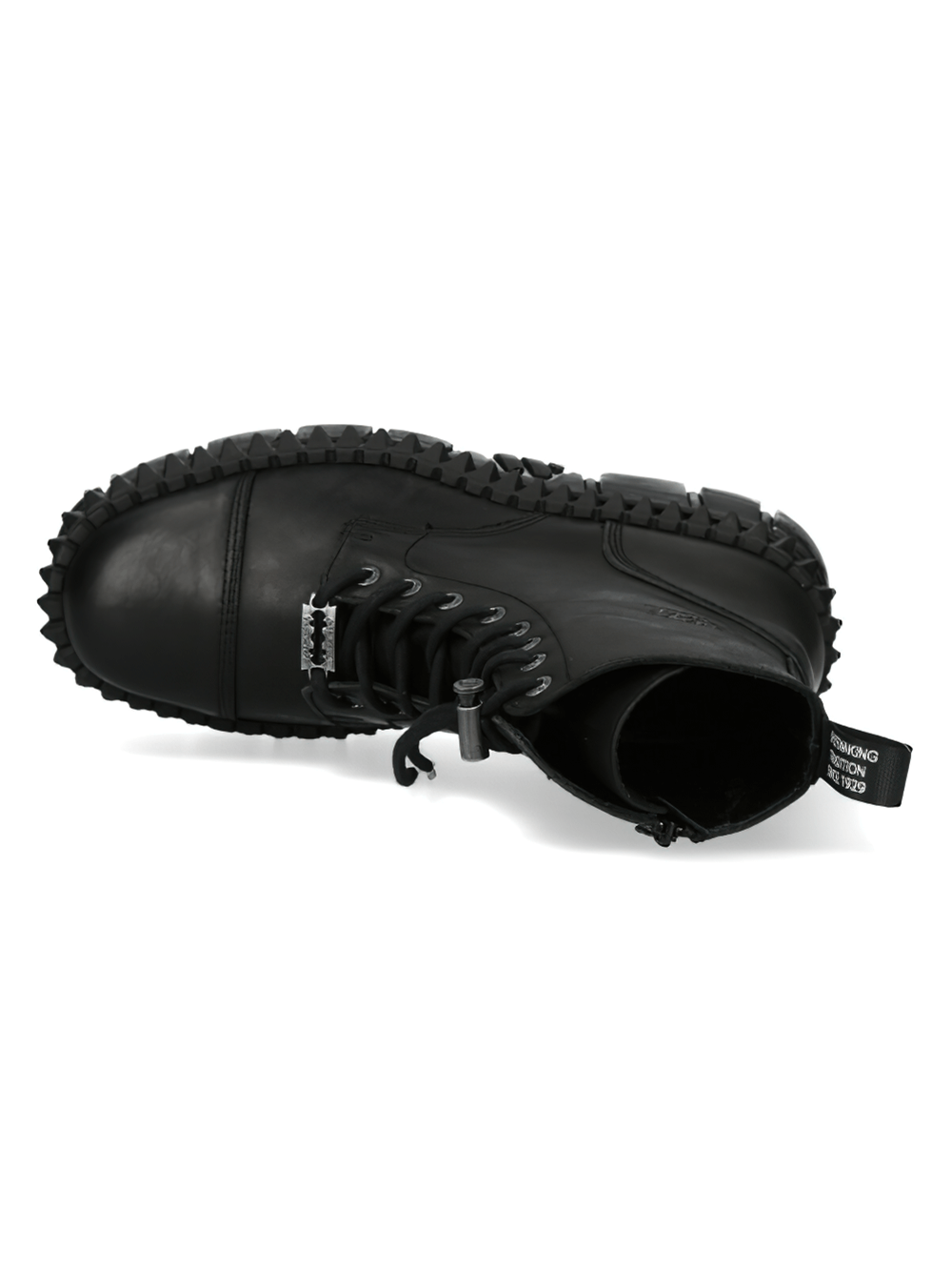 NEW ROCK Men's Black Military Ankle Boots with Platforms