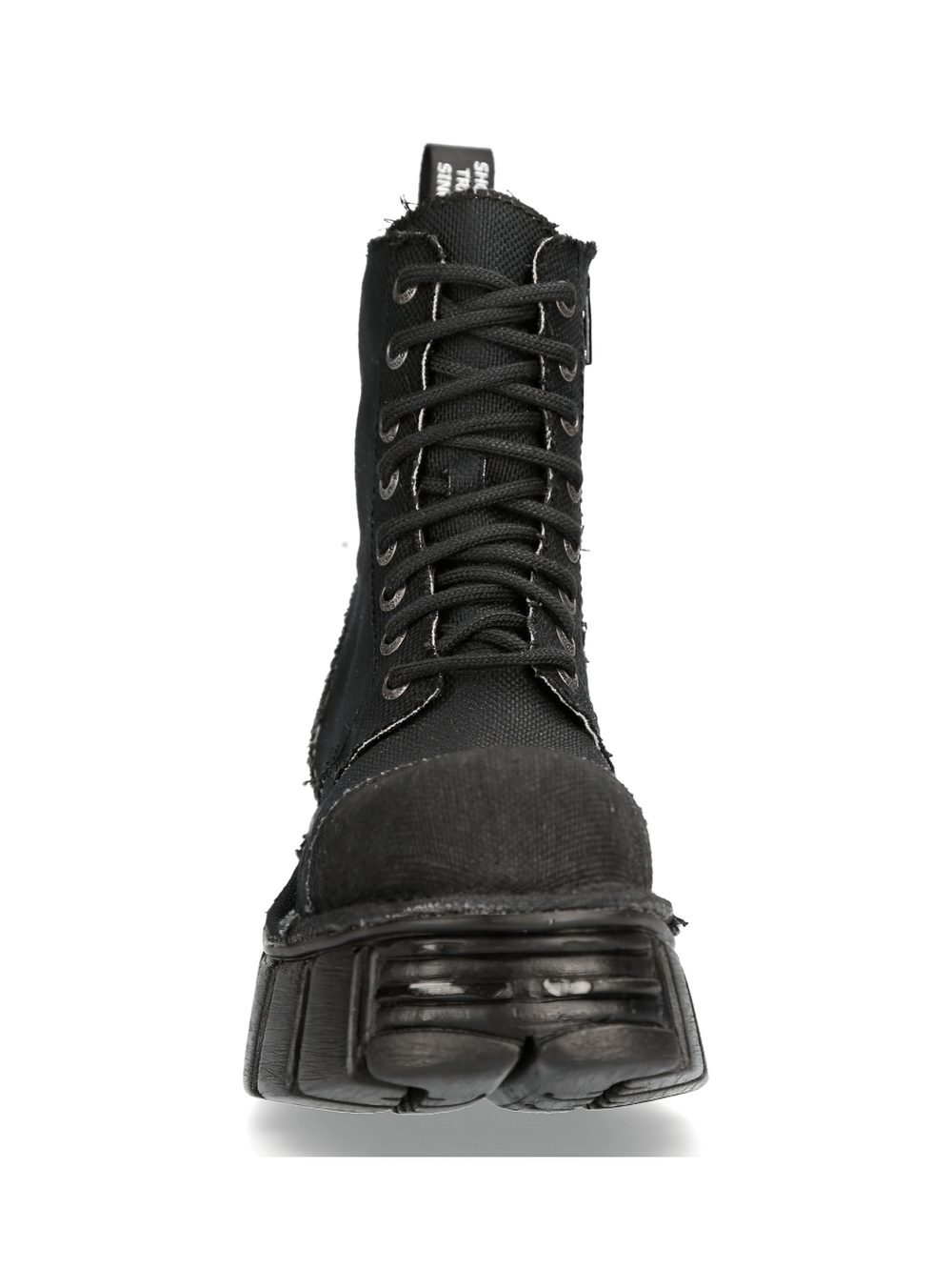 NEW ROCK Men's Black Tower Military-Style Robust Boots