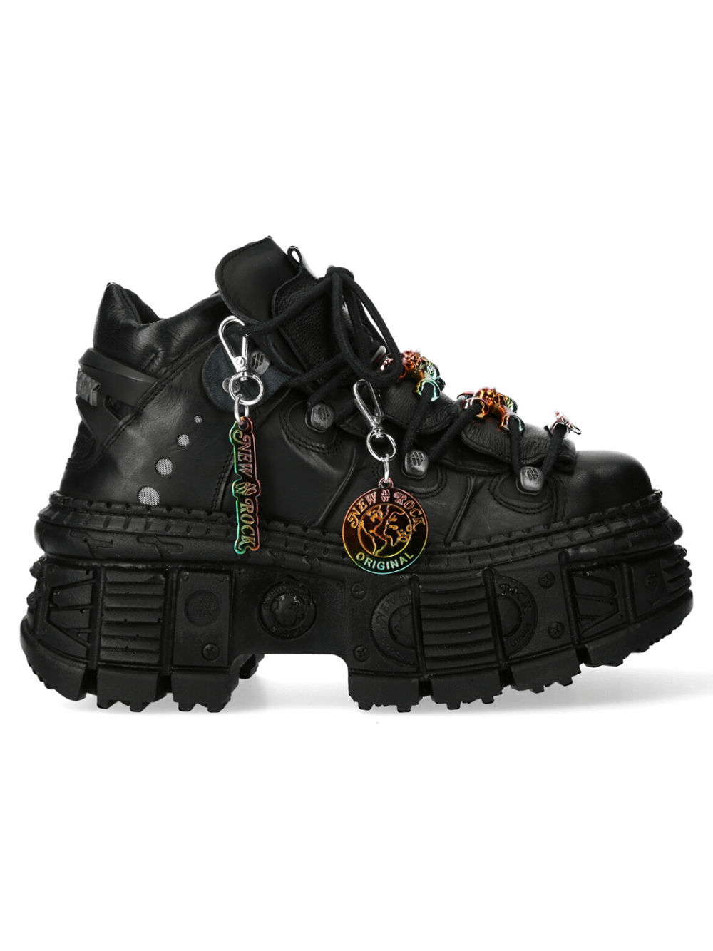 NEW ROCK Men's Bold Black Gothic Urban Heavy Platform Shoes