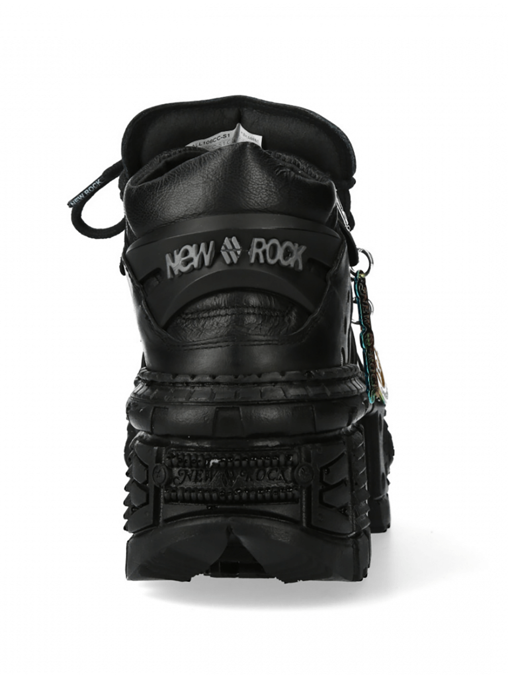 NEW ROCK Men's Bold Black Gothic Urban Heavy Platform Shoes