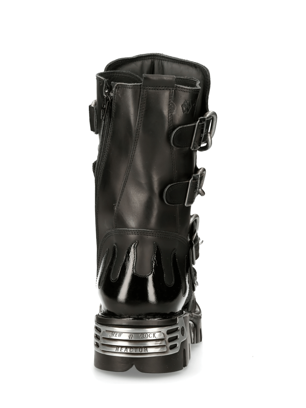 NEW ROCK Men's Chained Gothic Boots with Metal Accents