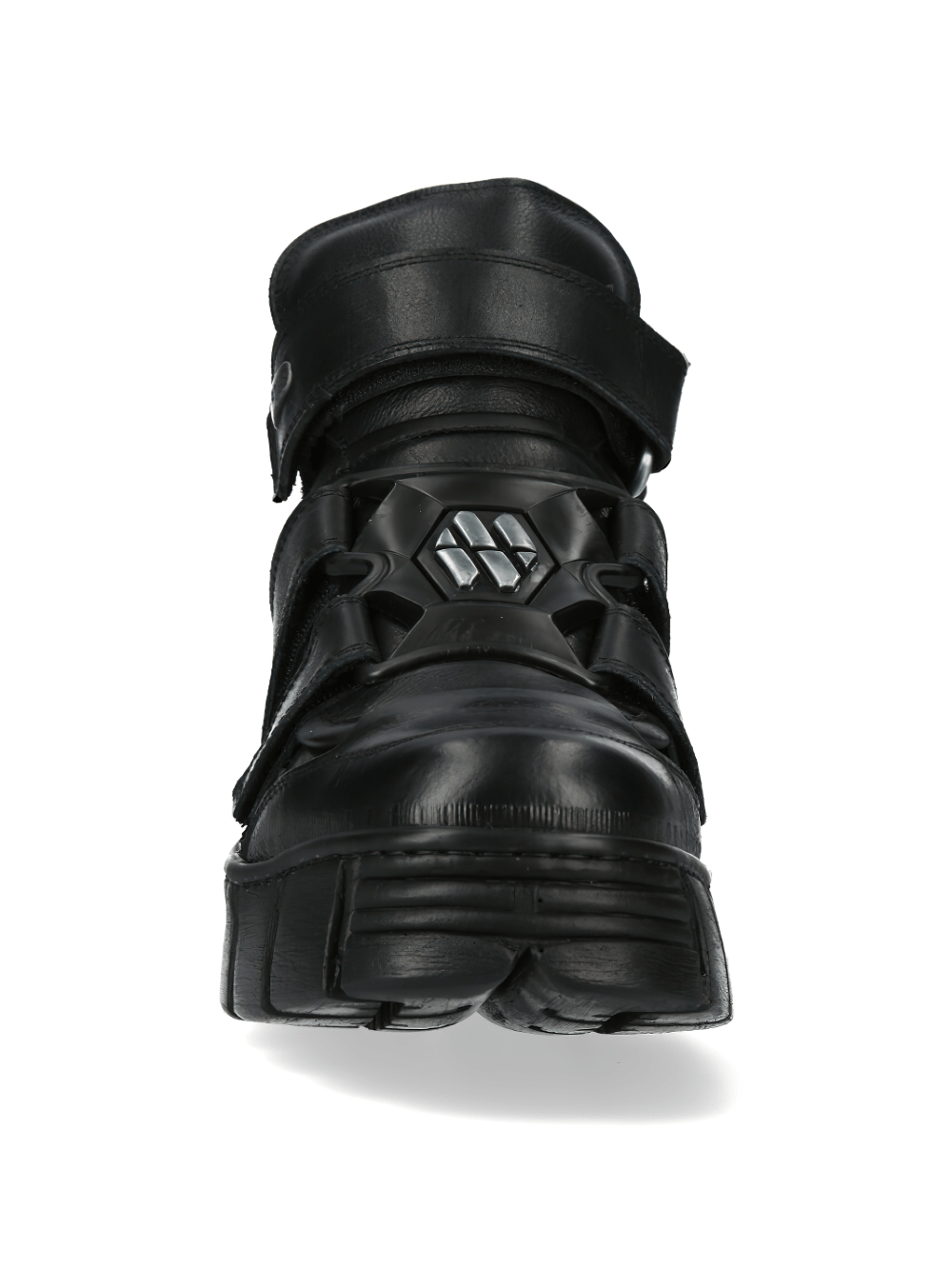 NEW ROCK Men's Edgy Strapped Ankle Boots for Rock Enthusiasts