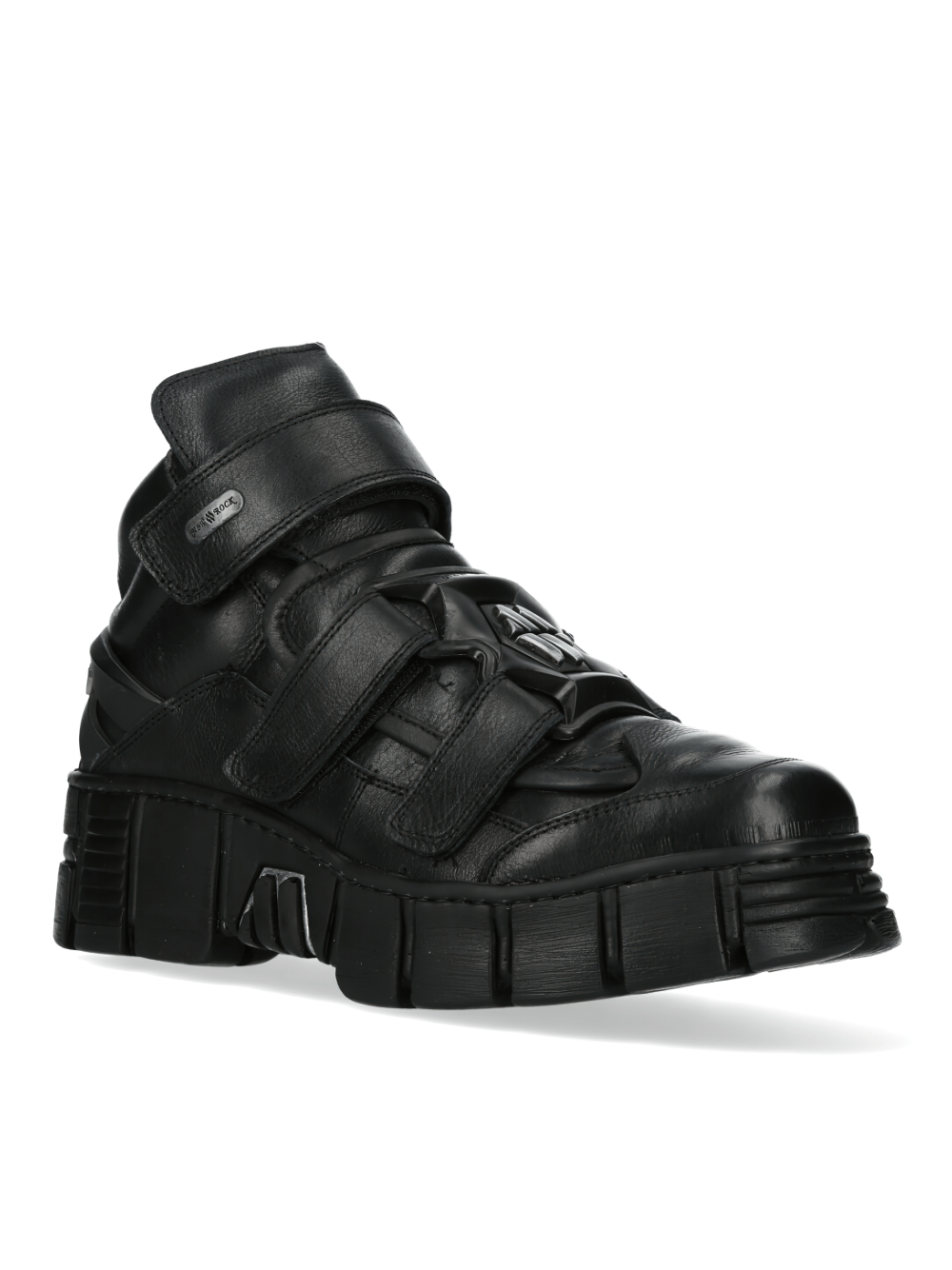 NEW ROCK Men's Edgy Strapped Ankle Boots for Rock Enthusiasts