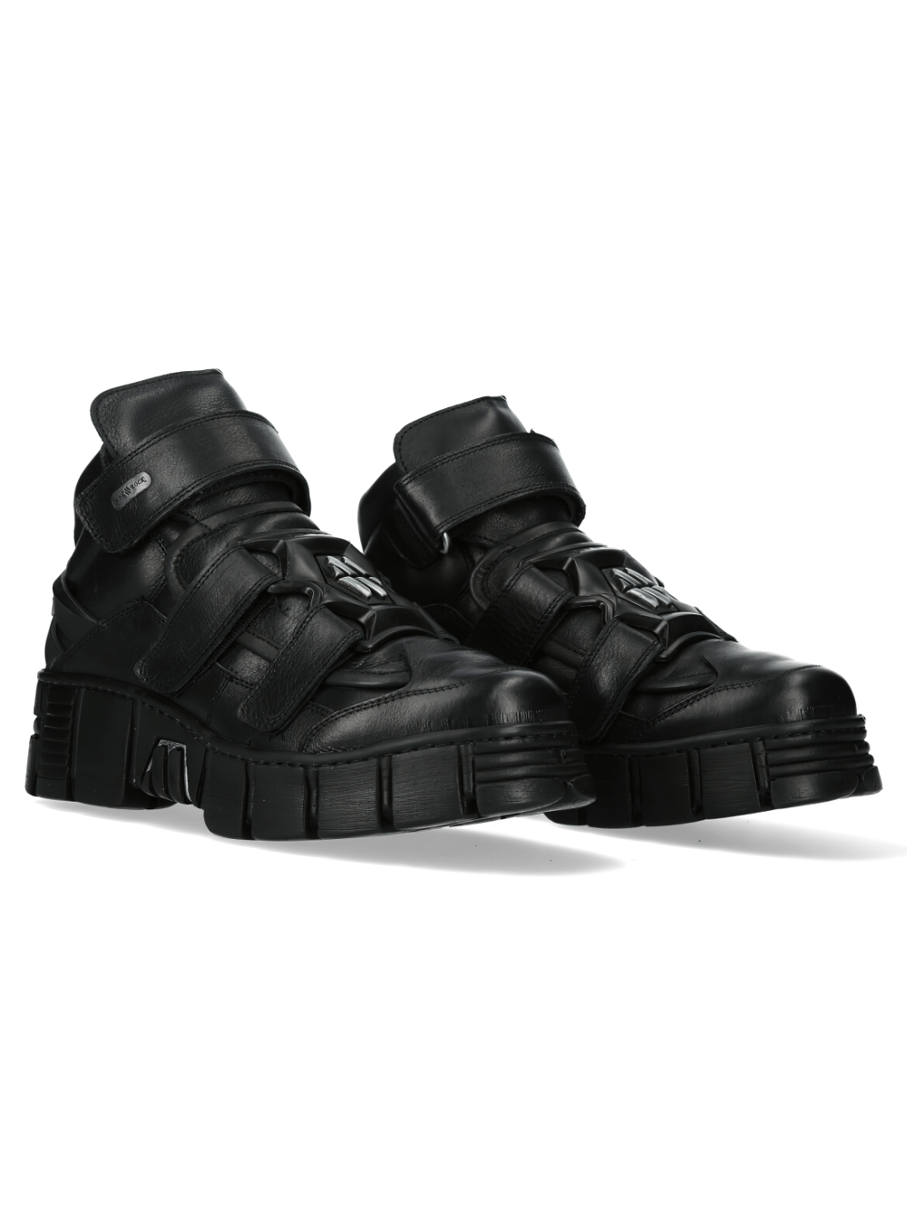 NEW ROCK Men's Edgy Strapped Ankle Boots for Rock Enthusiasts