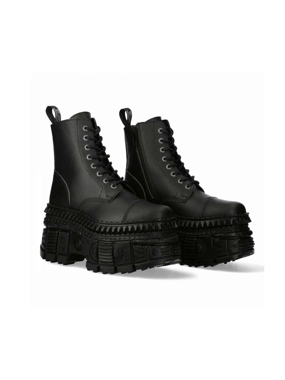 NEW ROCK Men's Fashion Black Gothic Style Ankle Boots