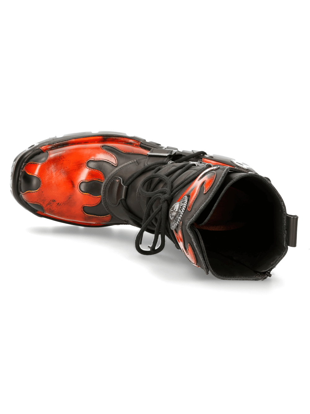 NEW ROCK Flame-Styled Punk Rock Boots Men's Footwear
