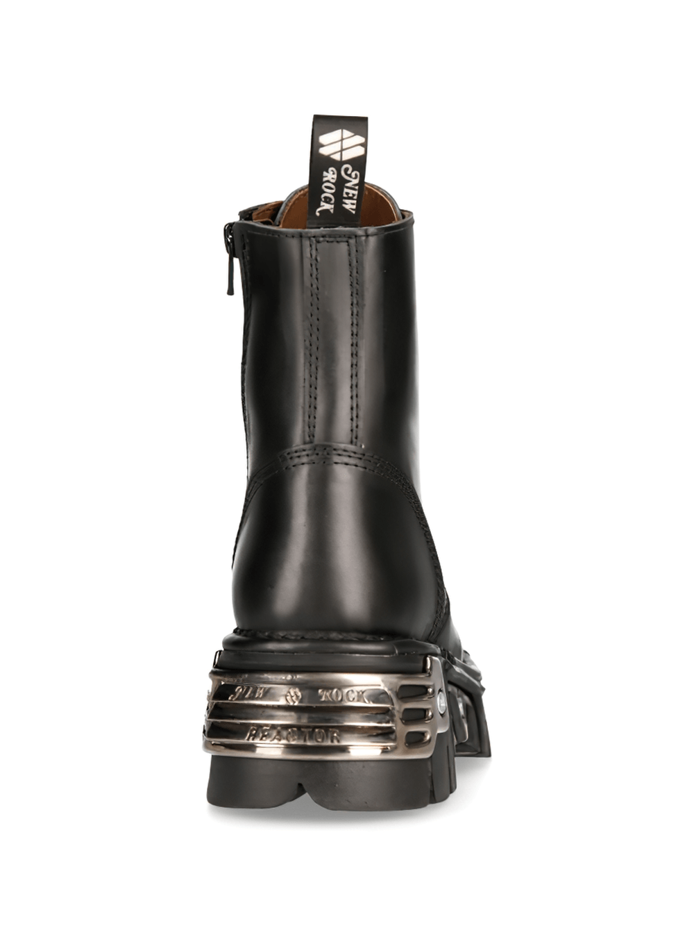 NEW ROCK Men's Genuine Leather Ankle Boots with Metal Details
