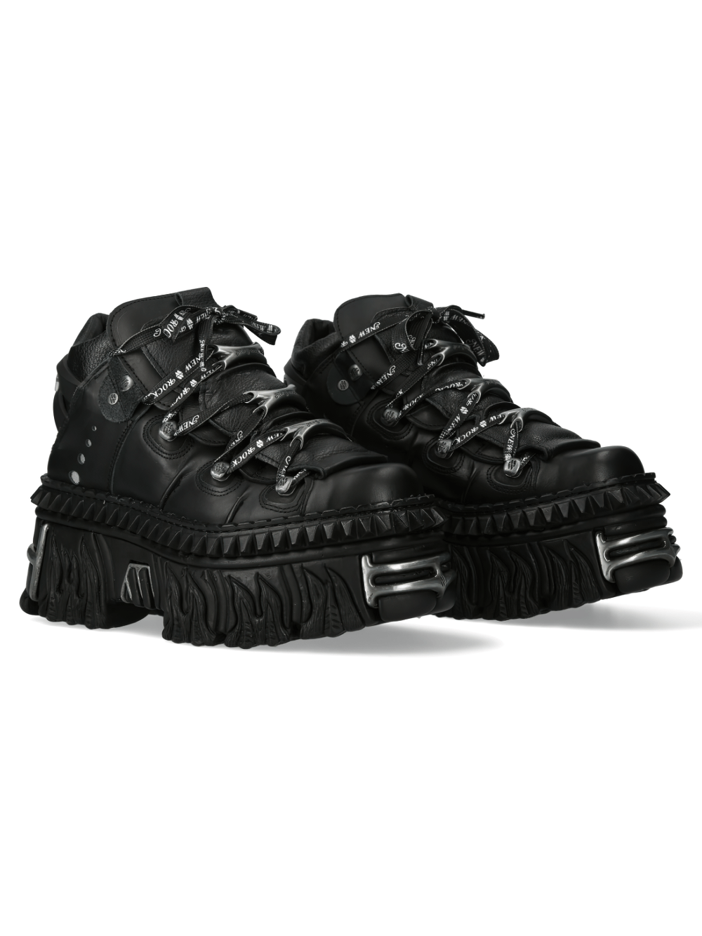 NEW ROCK Men's Gothic Leather Platform Rocker Shoes