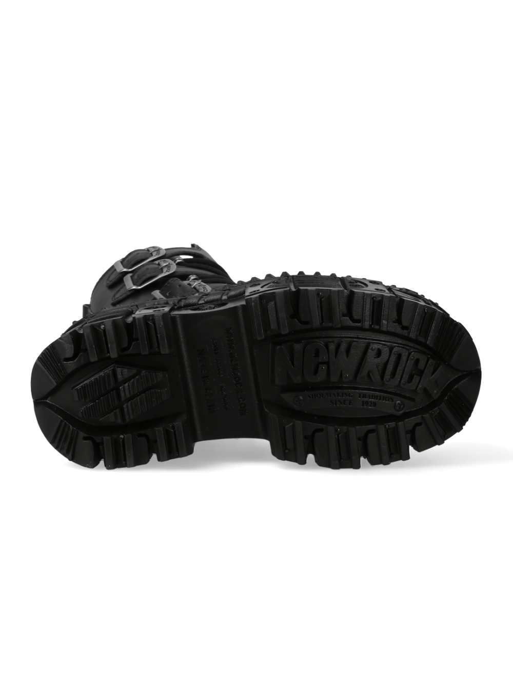 NEW ROCK Men's Gothic Platform Boots with Buckles and Laces