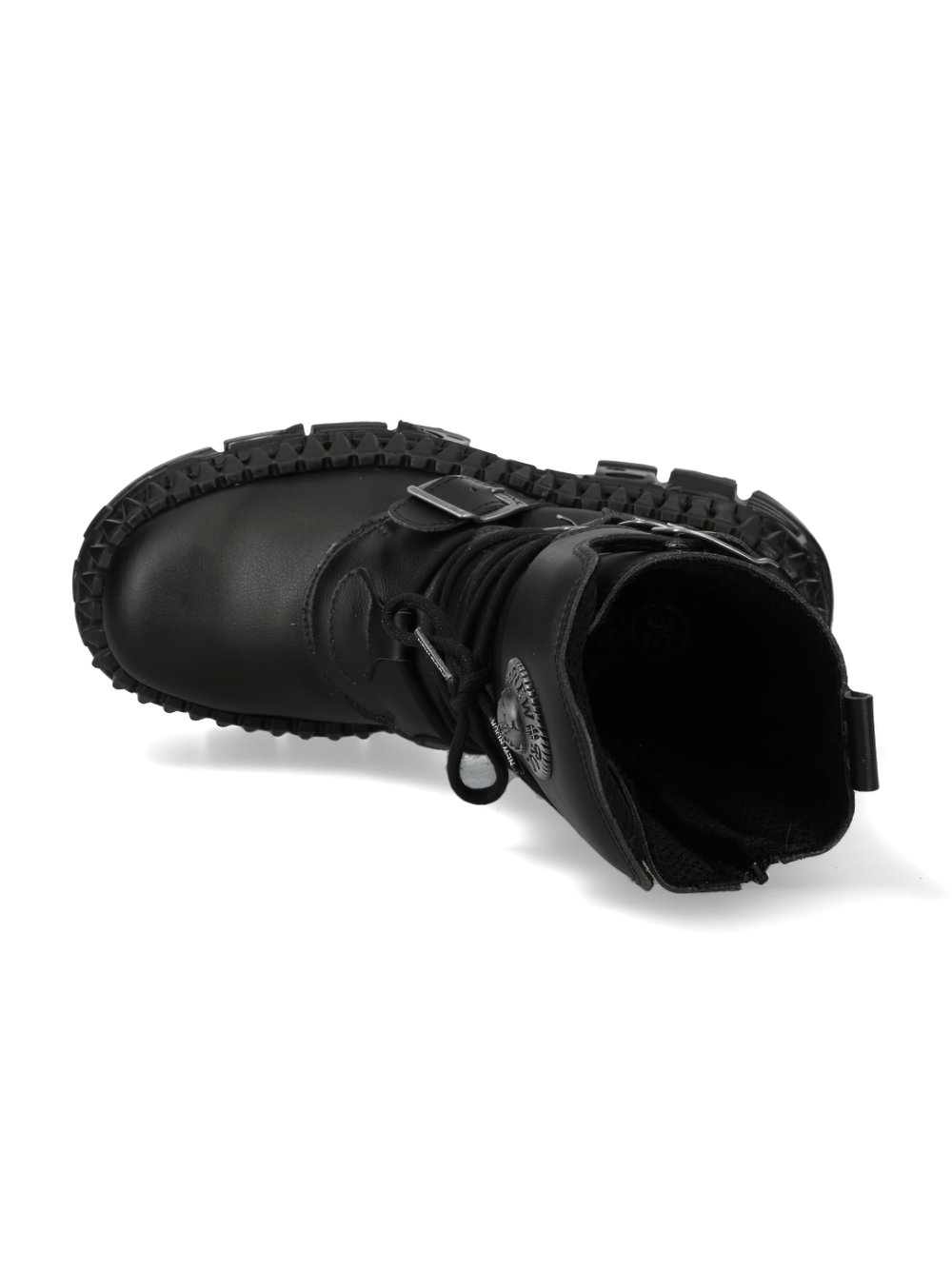 NEW ROCK Men's Gothic Platform Boots with Buckles and Laces