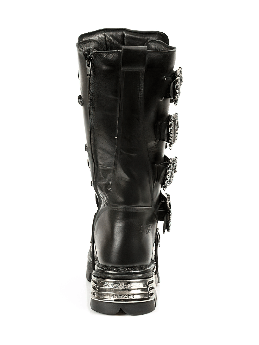 NEW ROCK Men's Gothic Punk High Boots with Buckle and Lace Details
