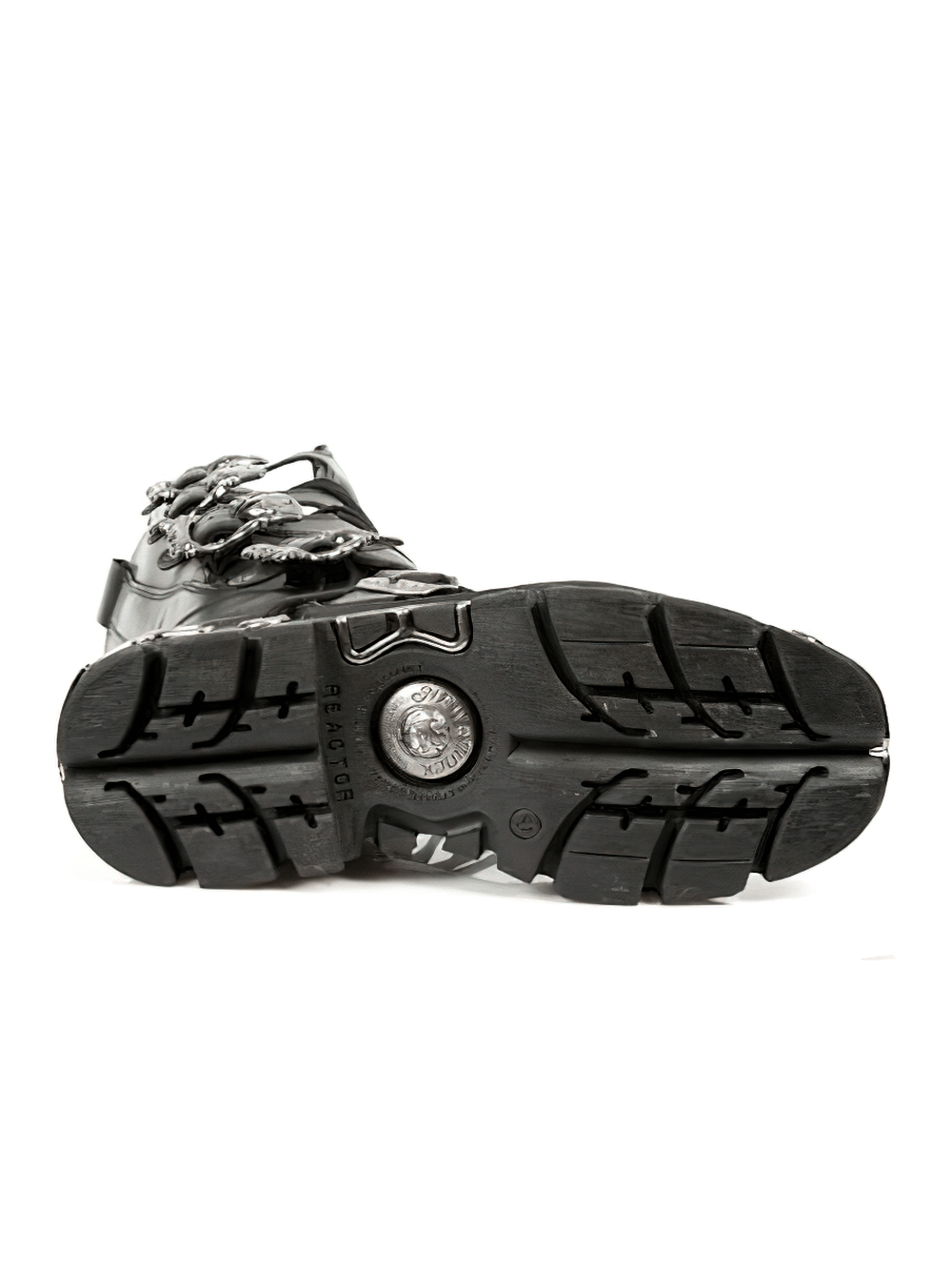 NEW ROCK Men's Gothic Punk High Boots with Buckle and Lace Details