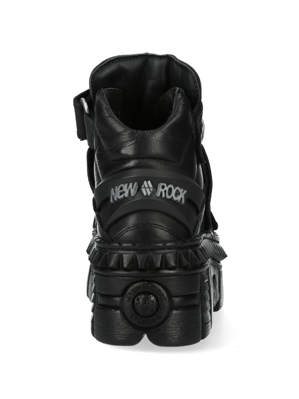 NEW ROCK Men's Gothic Rock Platform Boots with Velcro Straps